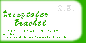 krisztofer brachtl business card